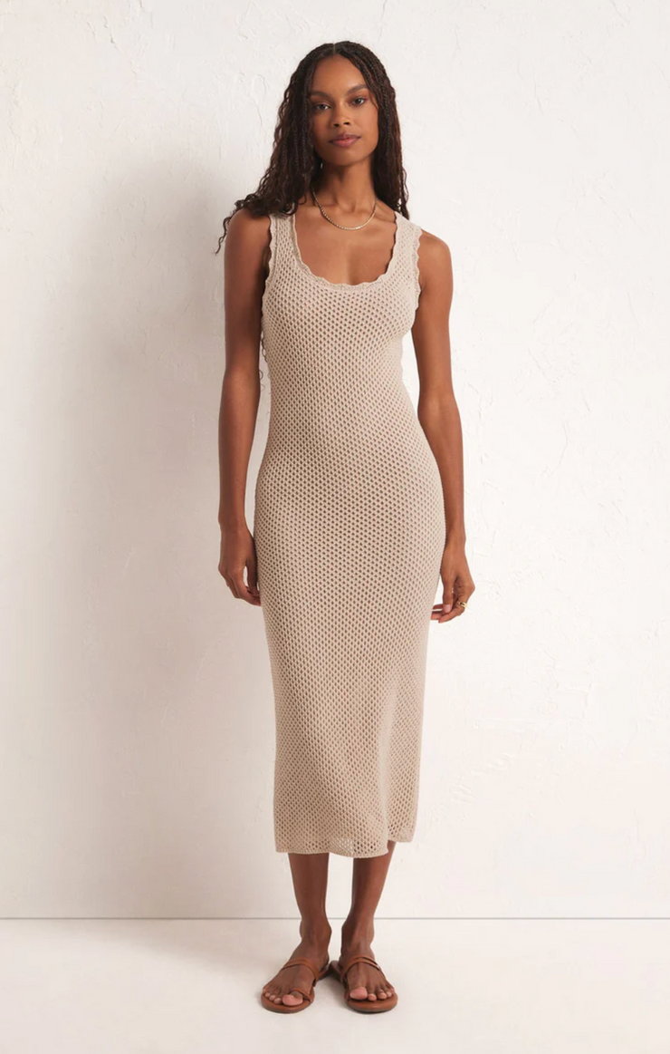 Z Supply Ibiza Crochet Sweater Dress