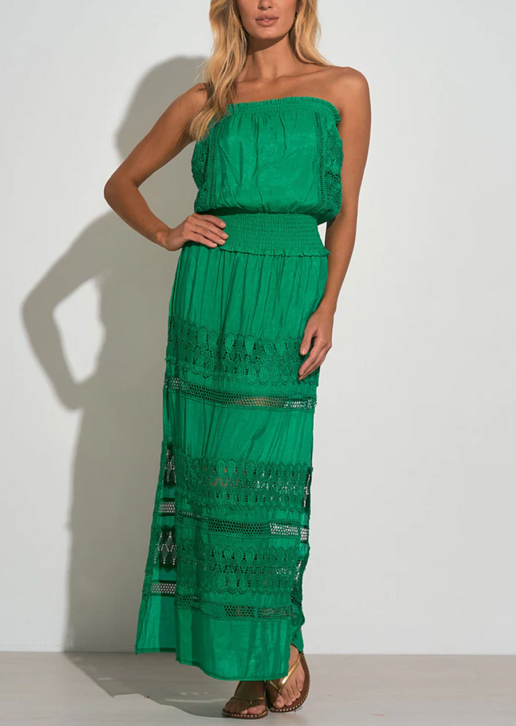 Wymara Crochet Strapless Maxi Dress