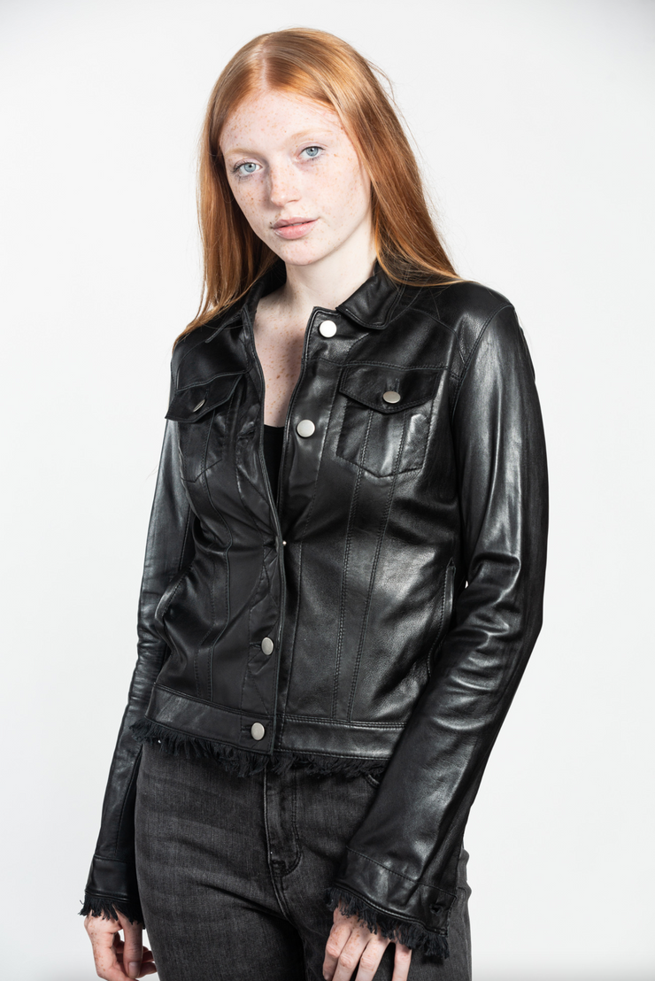 JKT Alexa Burnished Leather Jacket