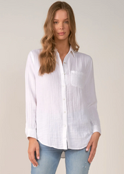 St. Barths Breezy Long Sleeve Button Down Top