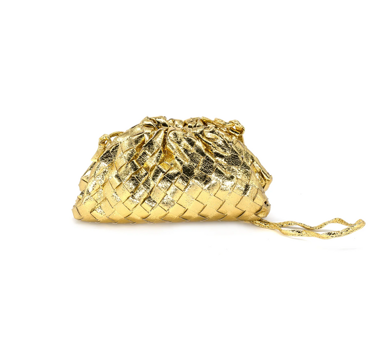 Metallic Woven Evening Bag