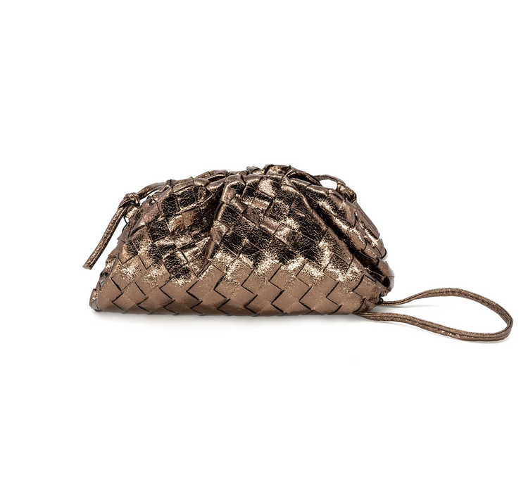 Metallic Woven Evening Bag