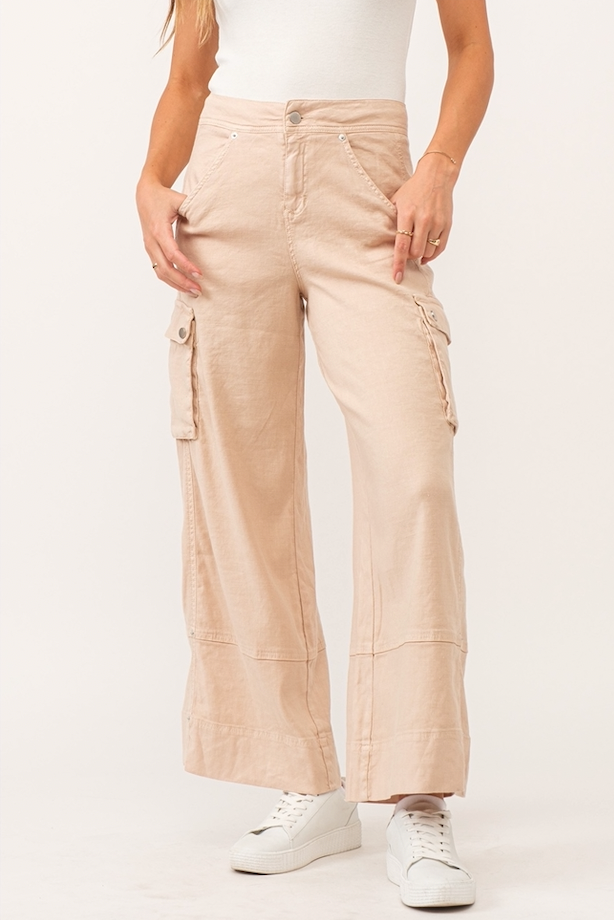 Marvin Wide Leg Cargo Soft Seashell Pant