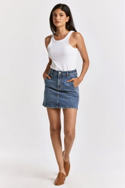 Quincy Classic Dark Denim Skirt