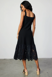 Contast Lace Knit Dress