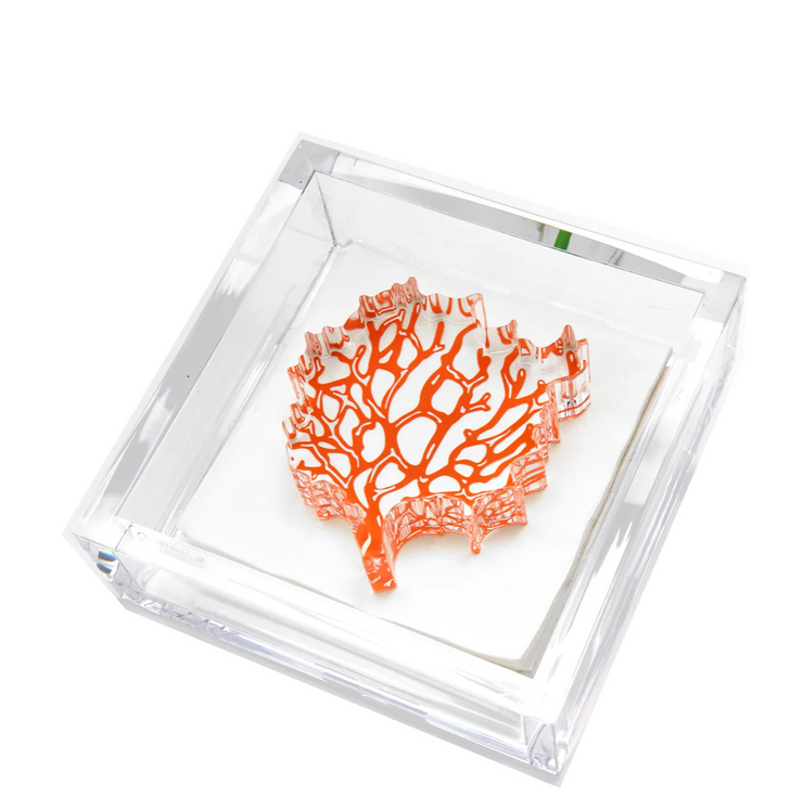 Cocktail Napkin Holder - Coral