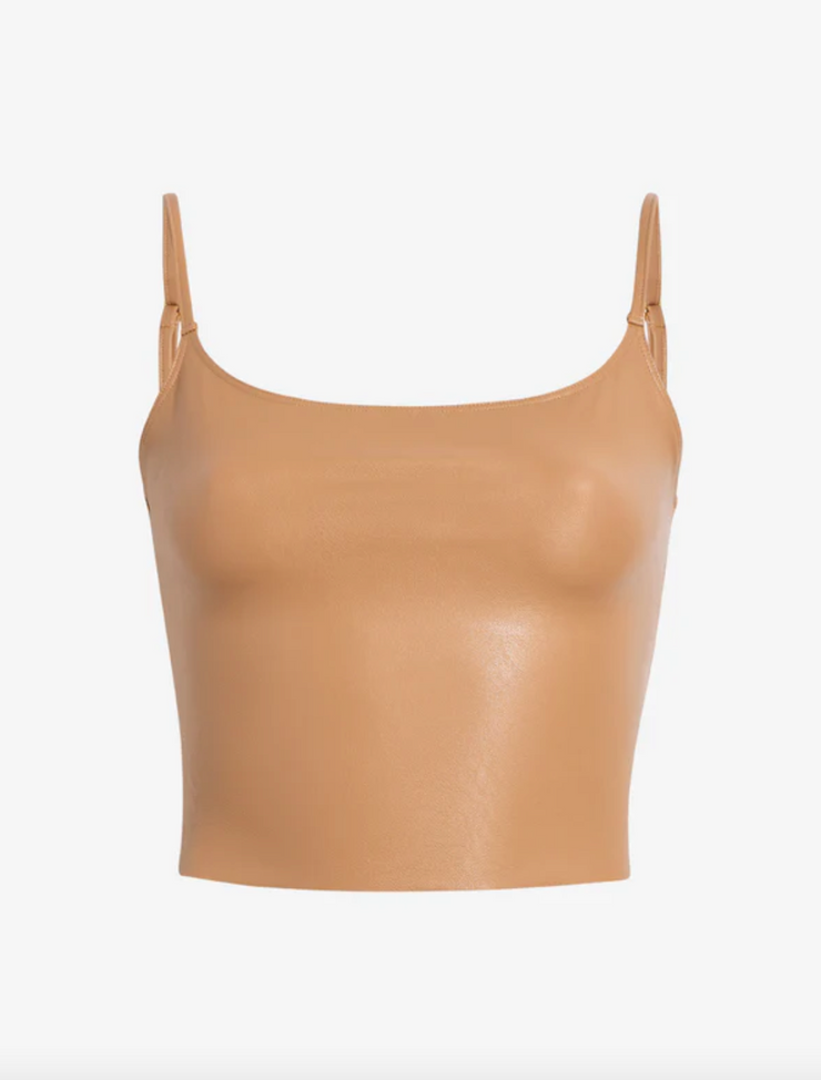 Commando Faux Leather Cami Crop Top