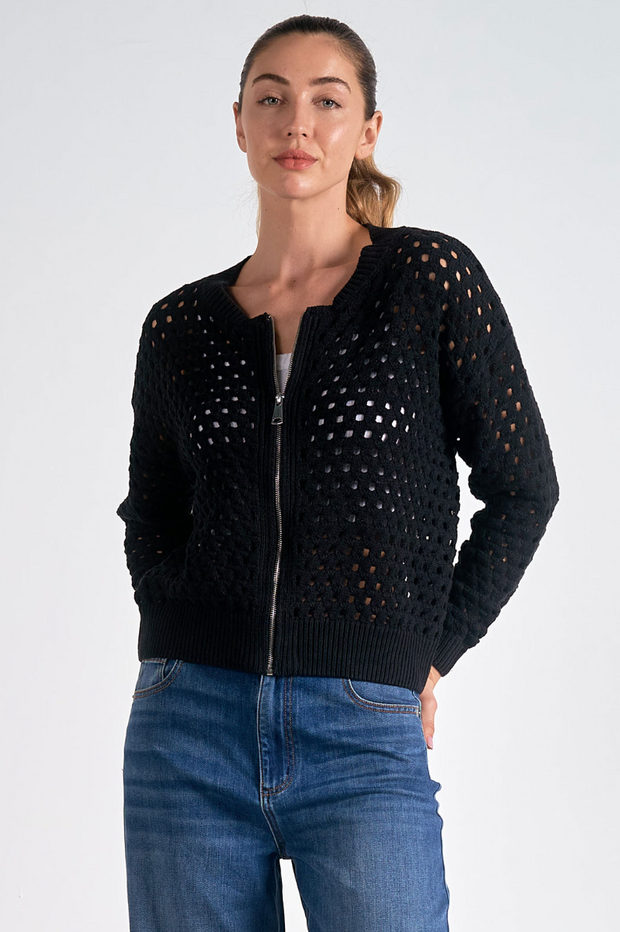 Candice Zip Cardigan Sweater