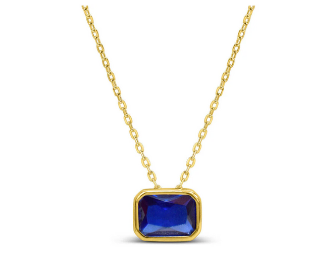 Bezel Baguette CZ Necklace