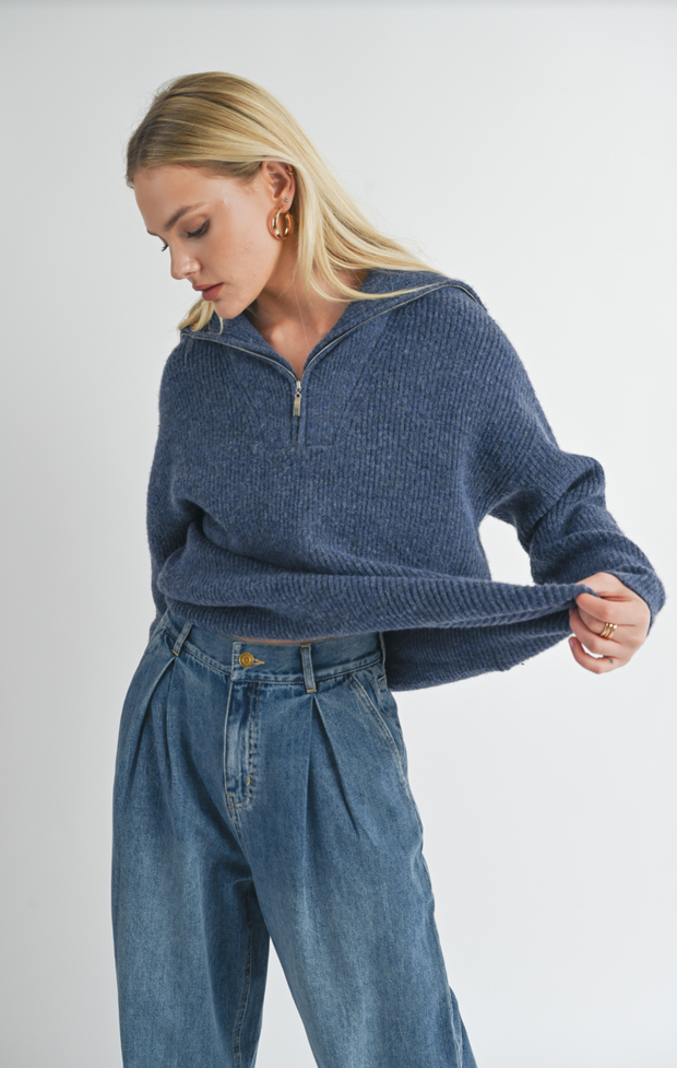 Susan Half Zip Up Sweater