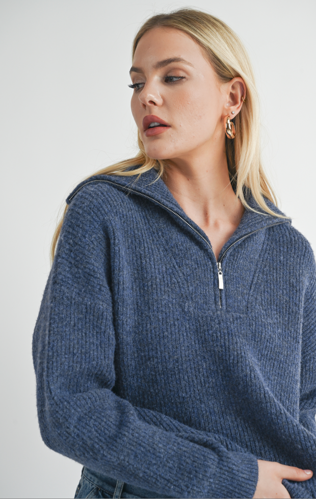 Susan Half Zip Up Sweater