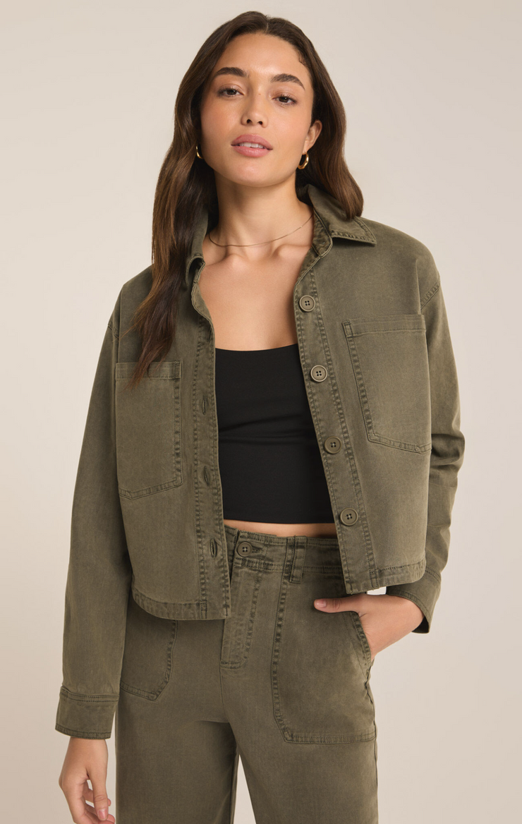 Z Supply Cropped Washed Jacket