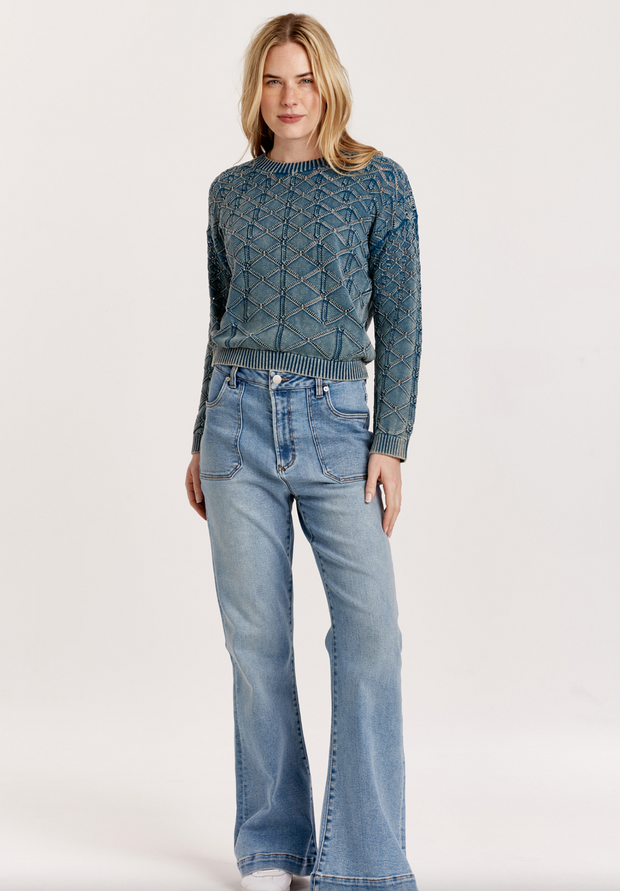 Cosette Acid Wash Sweater