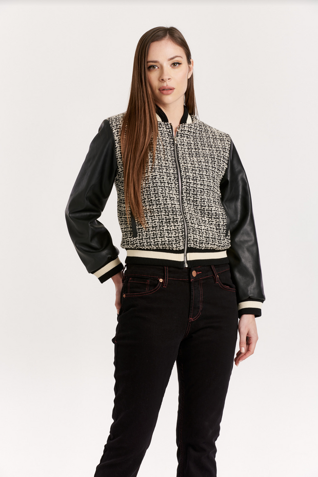 Coco Tweed Bomber Jacket