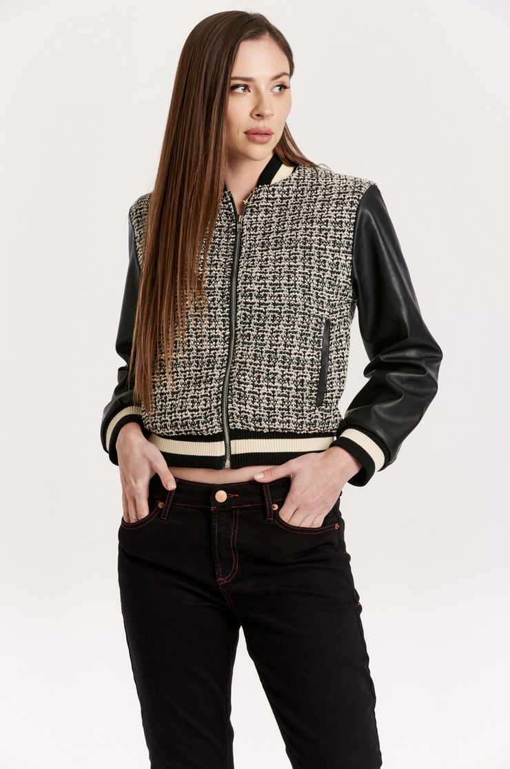 Coco Tweed Bomber Jacket