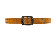 Cognac Patina Studded Leather Streets Ahead Belt