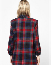 Carey Oversized Plaid Blazer