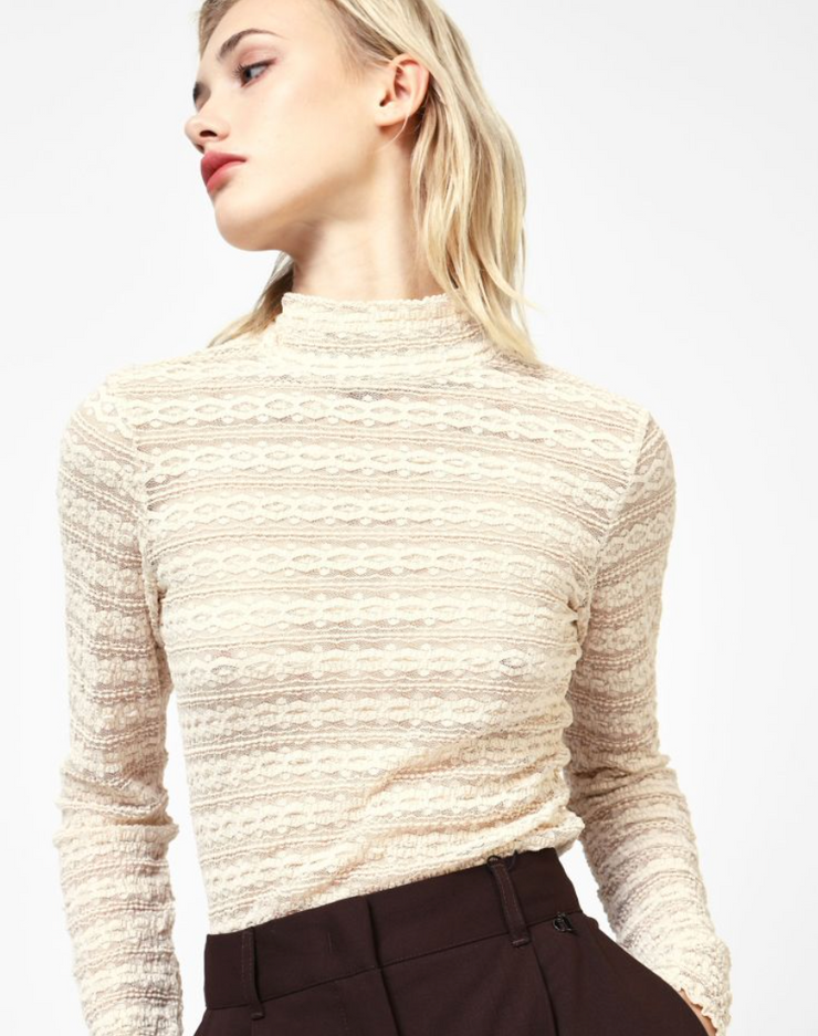 Simone Lace Turtleneck