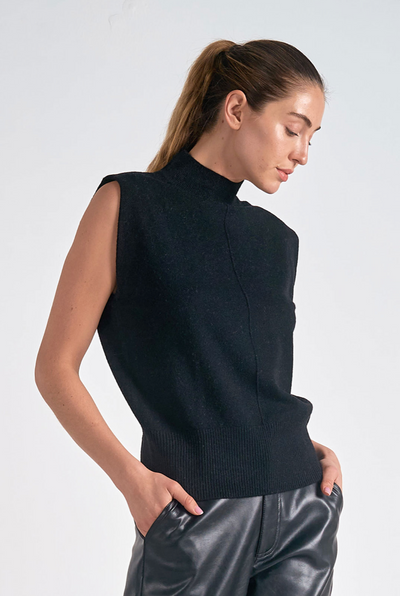 Dorit Sleeveless Mock Neck Sweater