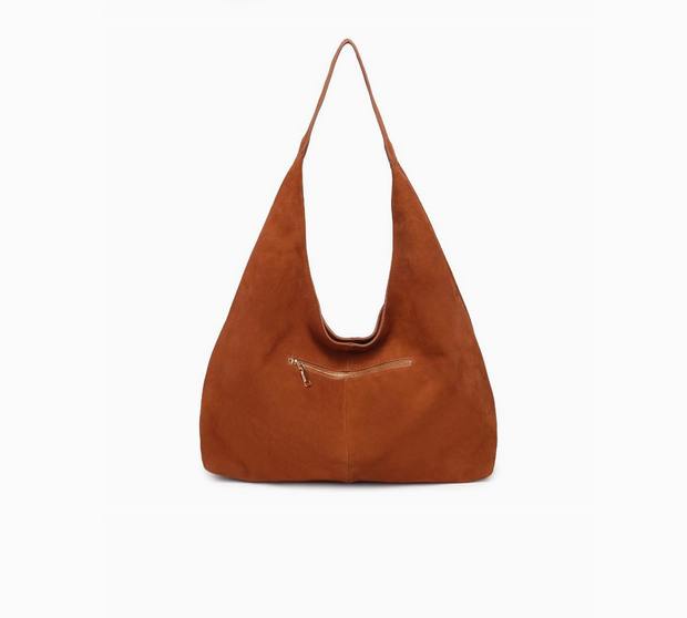 Amber Suede Hobo Bag