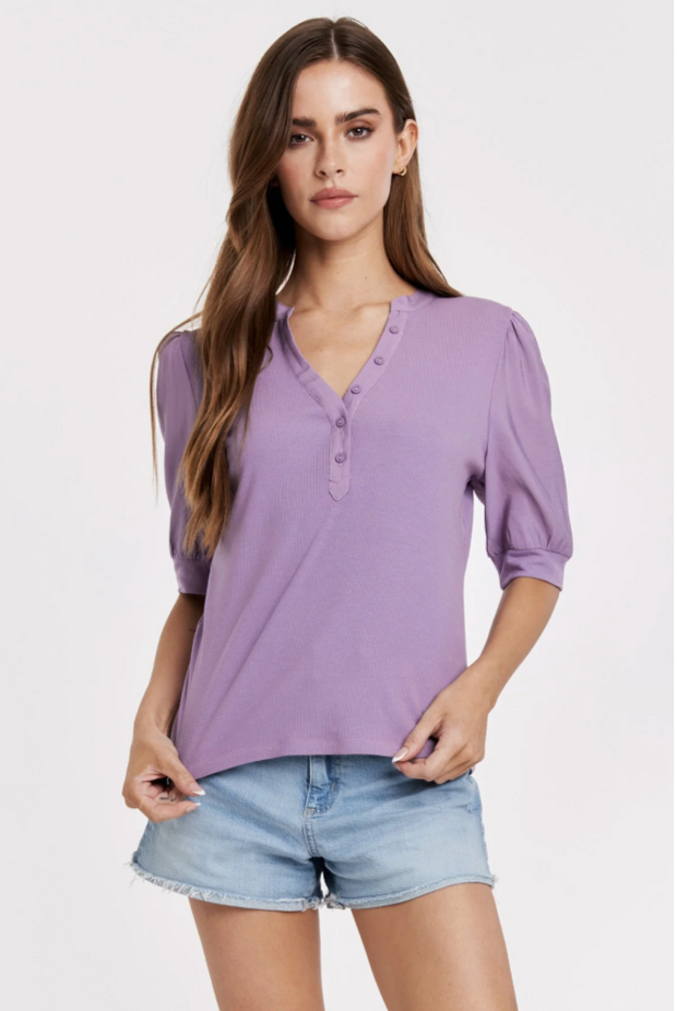 Eliza Puff Sleeve Henley