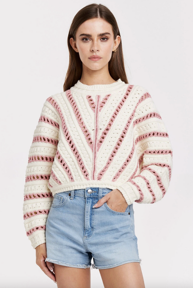 Havana Dolman Sleeve Crochet Sweater