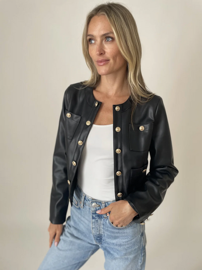 Blair Faux Leather Blazer