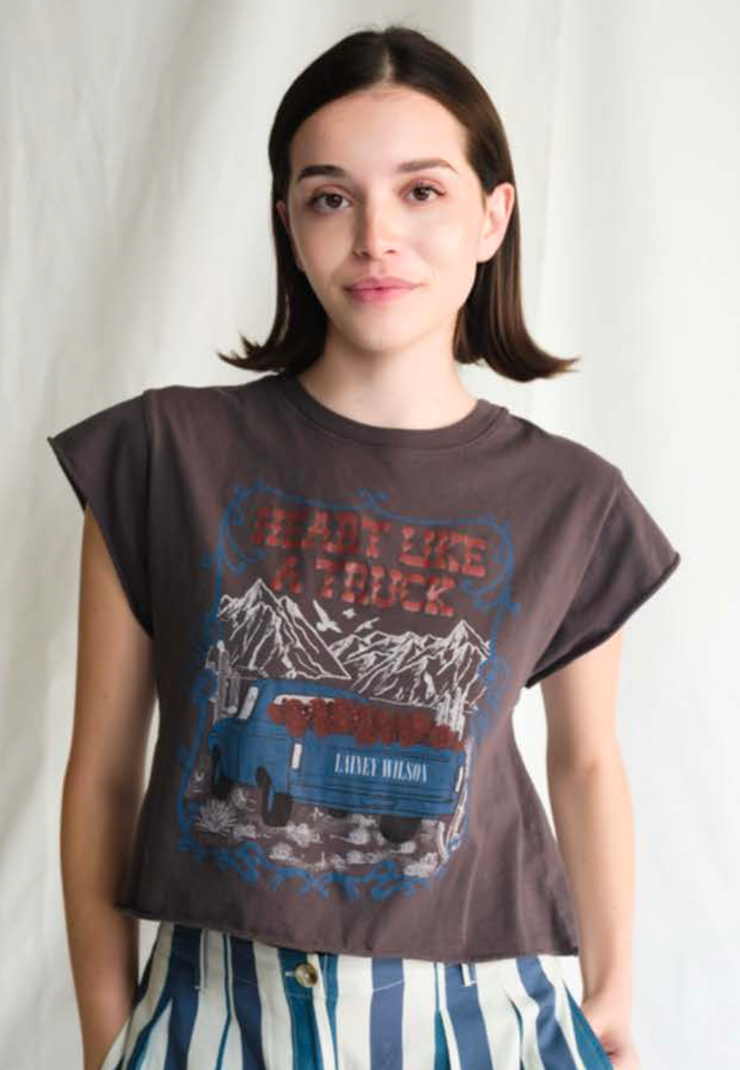Heart Like a Truck Lainey Wilson Cropped Tee