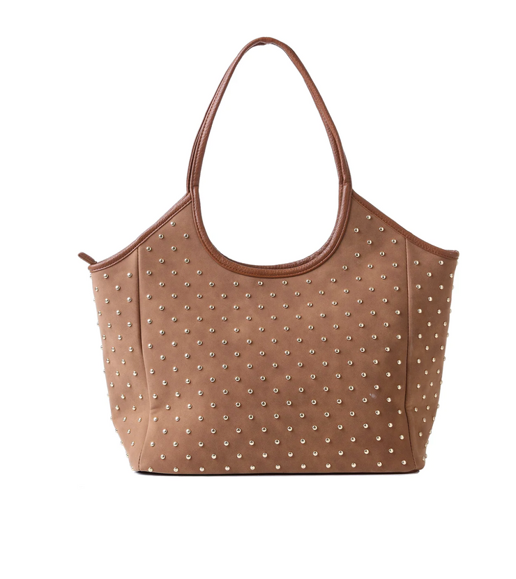 ISLA Studded Suede Tote