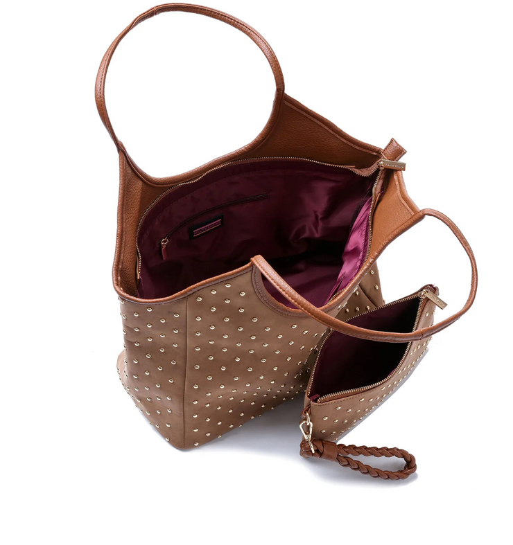 ISLA Studded Suede Tote