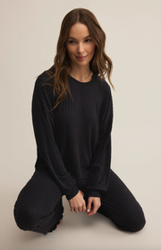 Z Supply Daydream Rib Long Sleeve Top