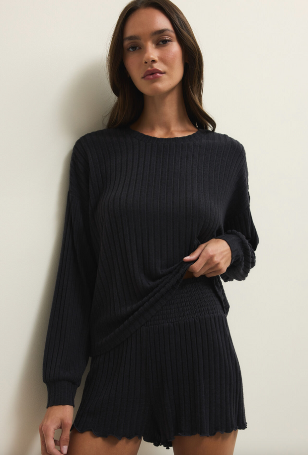 Z Supply Daydream Rib Long Sleeve Top