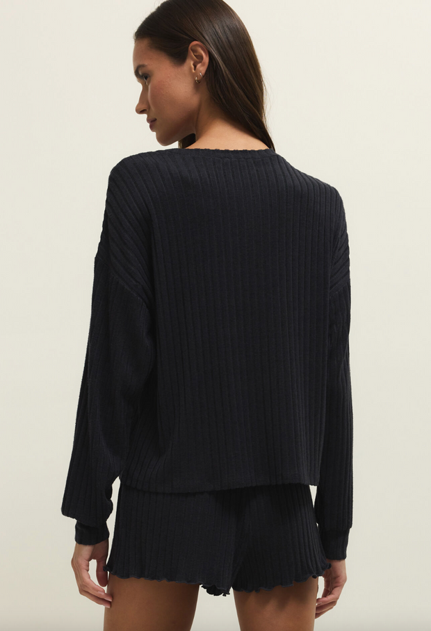 Z Supply Daydream Rib Long Sleeve Top