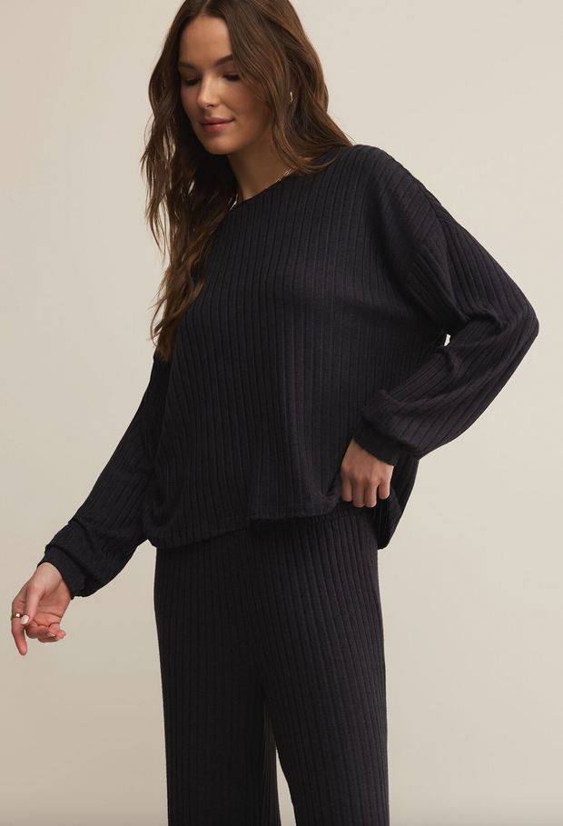 Z Supply Daydream Rib Long Sleeve Top