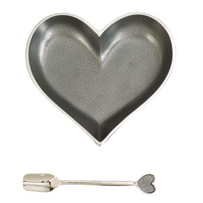 Silver Heart with Spoon