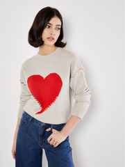 Big Heart Sweater with Whipstitching