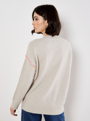 Big Heart Sweater with Whipstitching