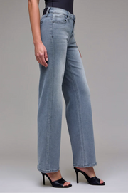 Grey Logan Mid Rise Basic Dad Jeans