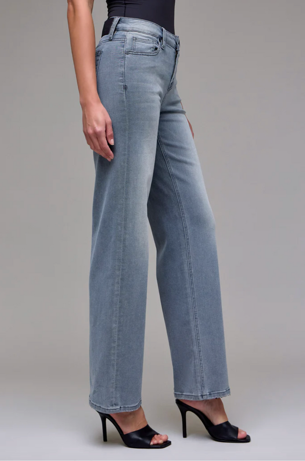 Grey Logan Mid Rise Basic Dad Jeans