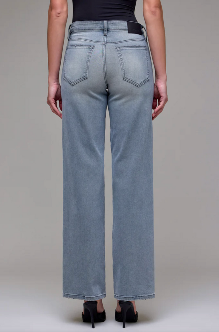 Grey Logan Mid Rise Basic Dad Jeans