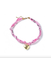 Bandana Heart Charm Necklace