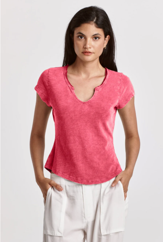 Notch Neck Slub Tee