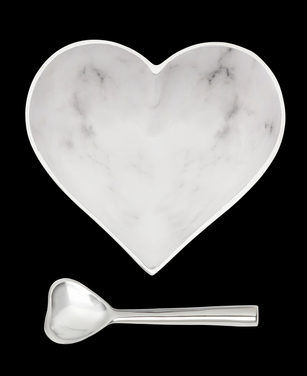 Patterned Heart Bowls with Spoon