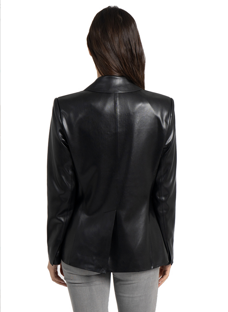 Walter Faux Leather Blazer