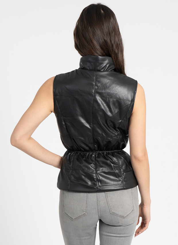 Chlo Puffer Vest with Cinched Waist