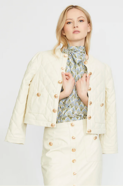 Stella Faux Leather Quilted Jacket