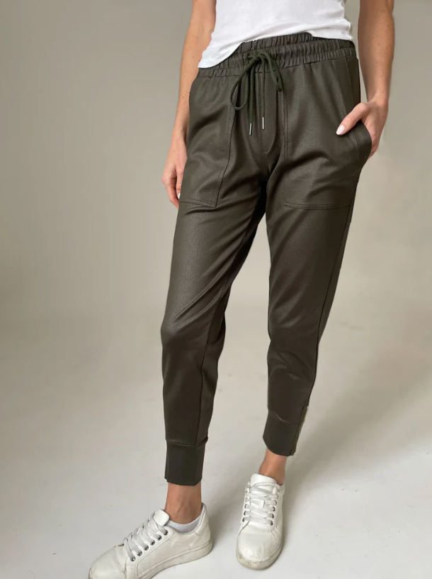 Six Fifty Coated Zip Joggers