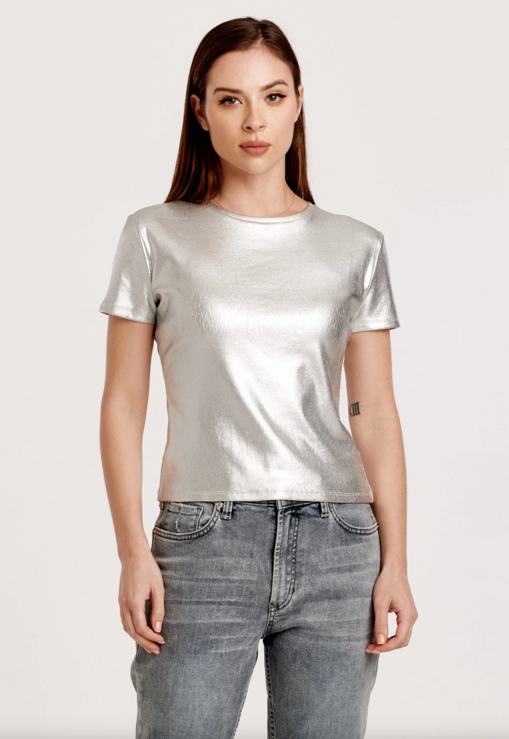 Gilded Silver Metallic Tee