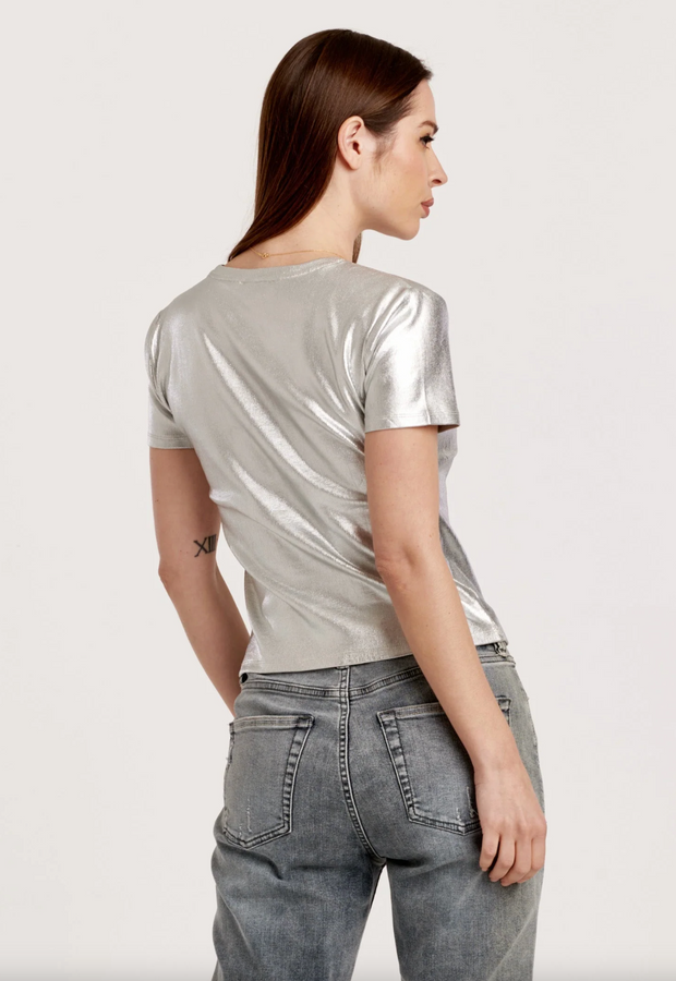 Gilded Silver Metallic Tee