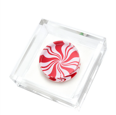 Cocktail Napkin Holder -Peppermint Candy